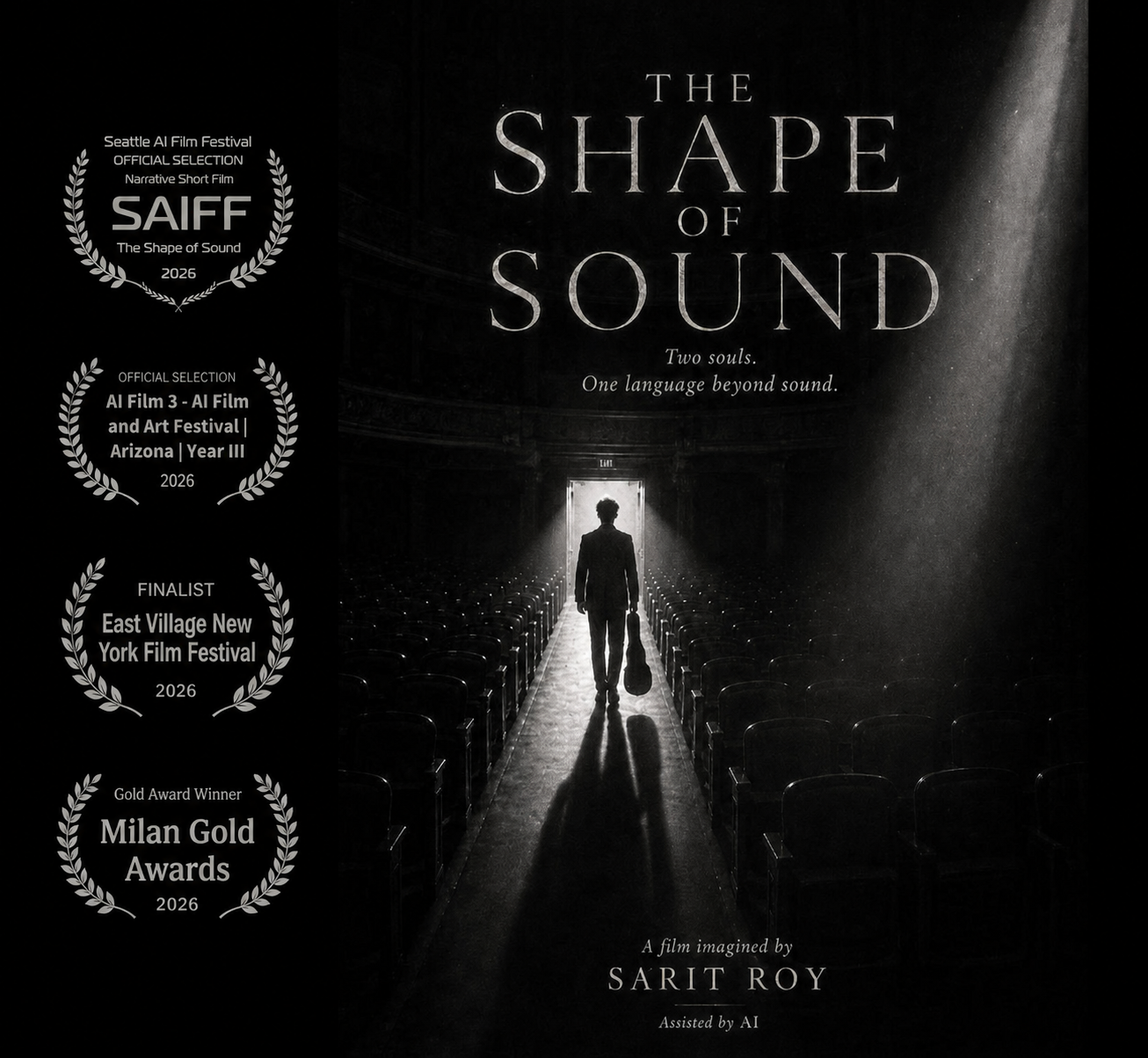 The Shape of Sound poster with festival laurels